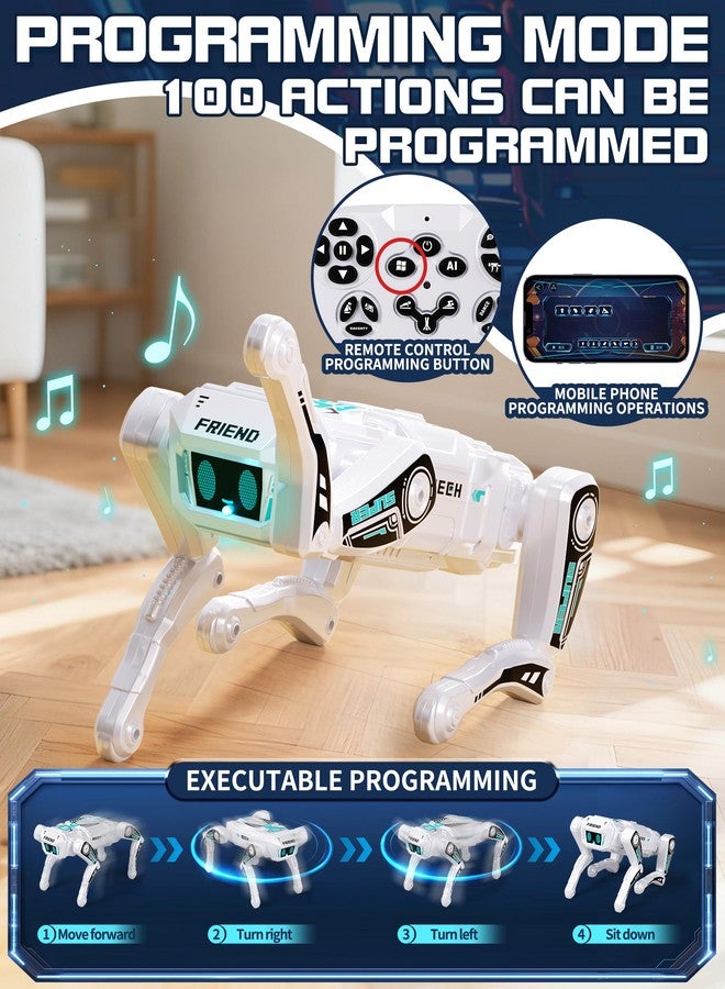 TOPMVP Smart Robot Dog - Interactive STEM Pet with Gravity-Sensing Control, 30+ Actions & APP Programming, Durable Design for Kids Boys Age 6+ (Compatible with iOS/Android) - Image 5